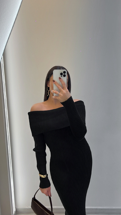 VESTIDO OMBRO A OMBRO TRICOT na internet