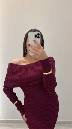 VESTIDO OMBRO A OMBRO TRICOT - loja online