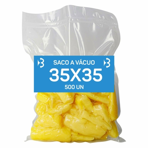 500 Embalagens Nylon Poli 35x35cm 120 Micras Para Seladora a Vacuo
