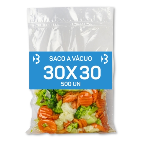 500 Embalagens Nylon Poli 30x30cm 120 Micras Para Seladora a Vácuo
