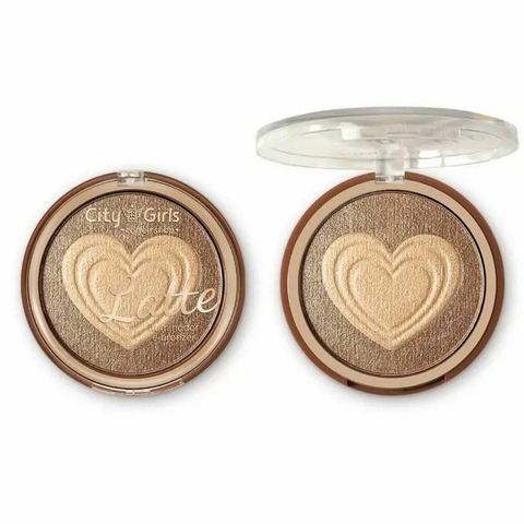 Iluminador e Bronzer Cor B Coffee Shop - City Girls