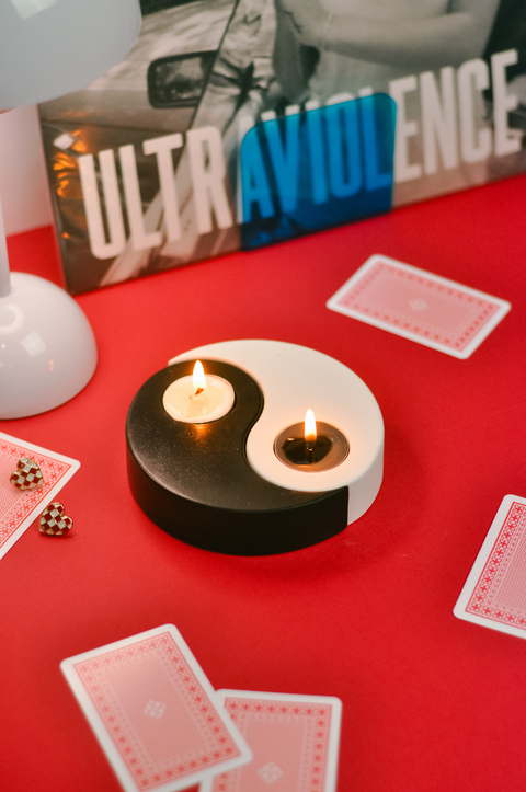 Porta Velas Yin Yang
