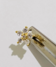 Barbell curvo banhado 8mm flor.