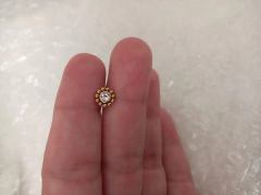 Labret aço esferas e zircônia gold 8mm rosca interna. na internet