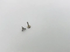 Imagem do Labret titânio zircônia(3mm pedra) 8mm. Rosca interna.