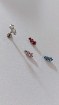 Labret titânio zircônia. Haste 8mm. na internet