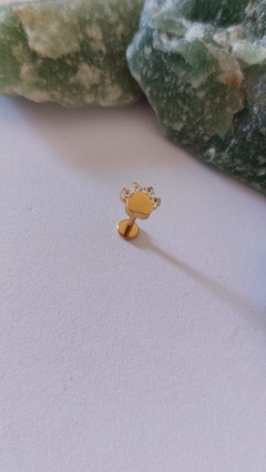 Labret titânio PVD gold. Haste 8mm - comprar online