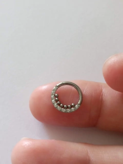 Segmento titânio zircônia e esferas 8mm - atacadowwpiercings