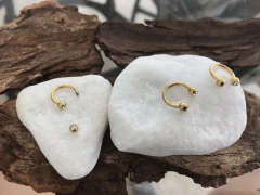 Ferradura titânio zircônia 8mm gold - atacadowwpiercings