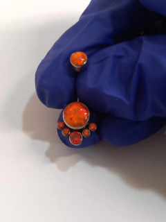 Bananabell titânio pedras opala e zircônia. - atacadowwpiercings