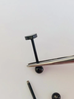 Barbell coração aço PVD black 16mm na internet