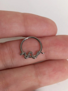 Segmento titânio cobrinha 10mm - atacadowwpiercings