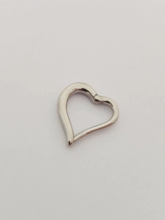 Coração click aço 8mm,Lado direito e esquerdo na internet