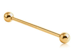 Barbell reto 38mm titânio rosca externa. 1.6mm.