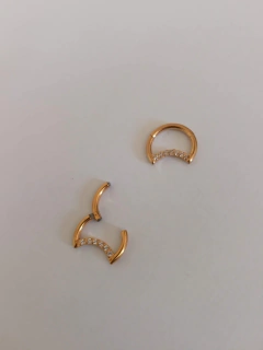Segmento aço lua PVD gold zircônia 8mm - comprar online