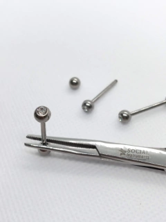 Barbell titânio zircônia, 16mm, rosca externa. A unidade. 1.6mm espessura. - atacadowwpiercings