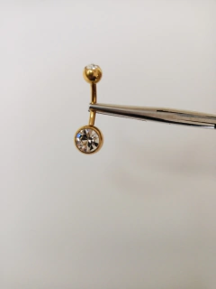 Piercing titânio PVD gold. 10mm - loja online