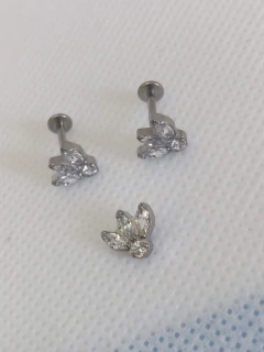 Labret titânio zircônia 8mm