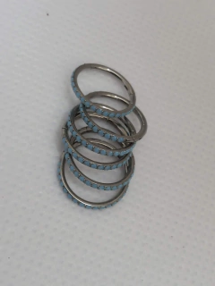 Segmento titânio opala azul 10mm na internet