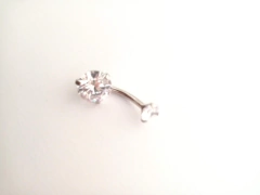 Bananabell aço zircônia cristal. Haste 10mm - loja online