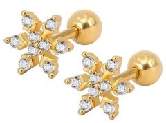 Florzinha aço cirúrgico banhado 6mm