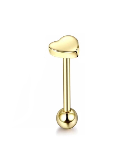 Barbell aço coração 16mm (língua) PVD GOLD