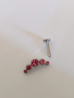 Cluster aço zircônia pink 8mm. na internet