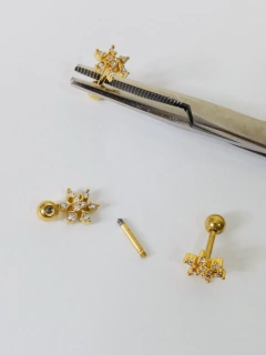 Florzinha aço cirúrgico banhado 6mm na internet