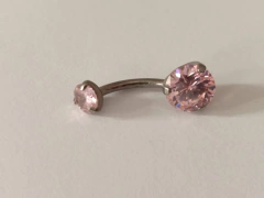 Bananabell titânio zircônia rosa 10mm rosca interna - atacadowwpiercings