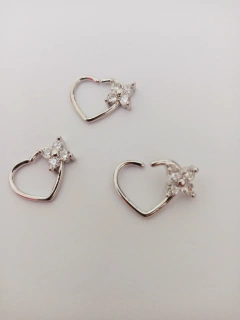 Coração aço strass lado esquerdo 10mm. BB2 na internet