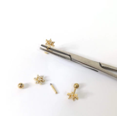 Imagem do Florzinha aço cirúrgico banhado 6mm