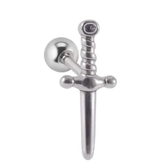 Labret espada aço cirúrgico. 6mm. 1.2MM.