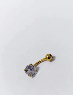 Bananabell PVD GOLD. Aço cirúrgico com pedras zircônia. - comprar online