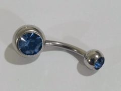 Bananabell aço strass light safira. - atacadowwpiercings