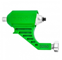 Máquina de tatuagem rotativa turn on. Cor verde.