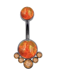 Bananabell titânio pedras opala e zircônia.