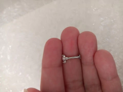 Labret aço zircônia rosa 6mm rosca externa. na internet