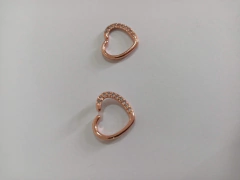 Coração aço PVD rosé gold 10mm na internet