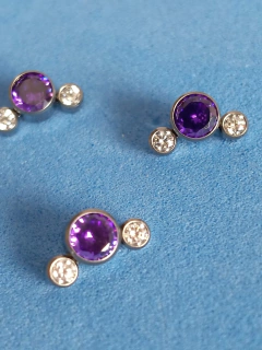 Labret titânio zircônia lilás (8mm)