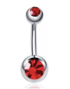 Bananabell aço pedras strass vermelho