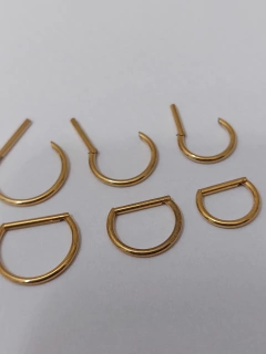 Segmento titânio liso, PVD gold, 12mm x 1.2mm. - comprar online