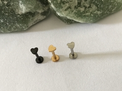 Labret aço cirúrgico PVD gold, black. Haste 8mm. - loja online