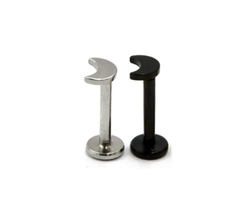 Labret aço cirúrgico LUA. PVD black e natural COLOR. Haste 8mm - comprar online