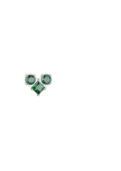 Labret titânio 3 zircônias. Haste 8mm.