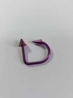 Piercing roxo Spike aço cirúrgico - comprar online