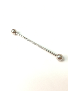 Barbell aço zircônia 38mm. - atacadowwpiercings