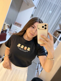 4213- T-SHIRT - ESTAMPA URSO/PRETA