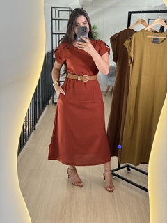 Vestido Bloom terra cota - loja online