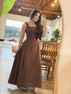 Imagem do 4257- VESTIDO JULIANA HALLANDY / MARROM
