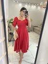 Vestido midi vermelho